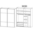 Rauch Contido 181cm 2 Door Sliding Wardrobe with Extras - Black Glass