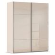 Rauch Contido 181cm 2 Door Sliding Wardrobe with Extras - Champagne Glass