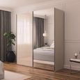 Contido Sliding Mirror Wardrobe - 201cm - 2 Door - with Extras - Champagne Glass