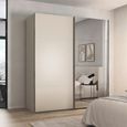 Contido Sliding Mirror Wardrobe - 201cm - 2 Door - with Extras - Champagne