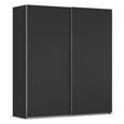 Rauch Contido 201cm 2 Door Sliding Wardrobe with Extras - Black