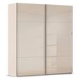 Rauch Contido 201cm 2 Door Sliding Wardrobe with Extras - Champagne Glass