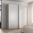 Rauch Contido 201cm 2 Door Sliding Wardrobe with Extras - Silk Grey