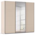Rauch Contido 242cm 3 Door Sliding Mirror Wardrobe with Extras - Champagne
