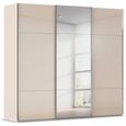 Rauch Contido 242cm 3 Door Sliding Mirror Wardrobe with Extras - Champagne Glass