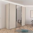 Rauch Contido 242cm 3 Door Sliding Mirror Wardrobe with Extras - Champagne