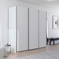 Rauch Contido 242cm 3 Door Sliding Wardrobe with Extras - Alpine White