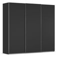 Rauch Contido 242cm 3 Door Sliding Wardrobe with Extras - Black