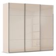 Rauch Contido 242cm 3 Door Sliding Wardrobe with Extras - Champagne Glass