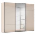 Rauch Contido 271cm 3 Door Sliding Mirror Wardrobe with Extras - Champagne