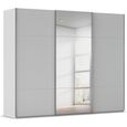 Rauch Contido 271cm 3 Door Sliding Mirror Wardrobe with Extras - Silk Grey