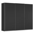 Rauch Contido 271cm 3 Door Sliding Wardrobe with Extras - Black
