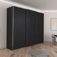 Rauch Contido 271cm 3 Door Sliding Wardrobe with Extras - Black