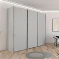 Rauch Contido 271cm 3 Door Sliding Wardrobe with Extras - Silk Grey