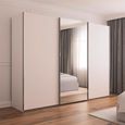 Rauch Contido 301cm 3 Door Sliding Mirror Wardrobe with Extras - Alpine White