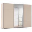 Rauch Contido 301cm 3 Door Sliding Mirror Wardrobe with Extras - Champagne