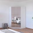 Rauch Costa 117cm 2 Door Mirrored Corner Wardrobe - Alpine White