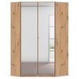 Rauch Costa 117cm 2 Door Mirrored Corner Wardrobe - Artisan Oak