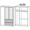 Rauch Costa 136cm 3 Door Combi Wardrobe - Alpine White
