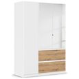 Costa Wardrobe - 136cm - 3 Door - Combi - Alpine White & Artisan Oak