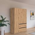 Rauch Costa 136cm 3 Door Wardrobe with Drawers - Artisan Oak