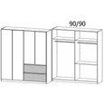 Rauch Costa 181cm 4 Door Wardrobe with Drawers - Alpine White