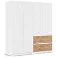 Rauch Costa 181cm 4 Door Wardrobe with Drawers - Alpine White and Artisan Oak