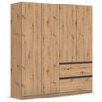 Rauch Costa 181cm 4 Door Wardrobe with Drawers - Artisan Oak