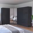 Rauch Costa 208cm 8 Door L-Shaped Corner Wardrobe - Metallic Dark Grey