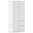 Rauch Costa 91cm 2 Door Wardrobe with LHF Drawers - Alpine White