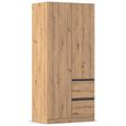 Rauch Costa 91cm 2 Door Wardrobe with LHF Drawers - Artisan Oak