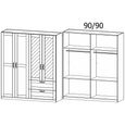 Rauch Cottage 181cm 4 Door Combi Wardrobe - Alpine White
