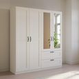 Rauch Cottage 181cm 4 Door Combi Wardrobe - Alpine White