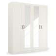 Rauch Cottage 181cm 4 Door Mirror Wardrobe - Alpine White