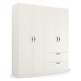 Rauch Cottage 181cm 4 Door Wardrobe with Drawers - Alpine White