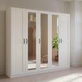 Rauch Cottage 226cm 5 Door Mirror Wardrobe - Alpine White