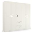 Rauch Cottage 226cm 5 Door Wardrobe with Drawers - Alpine White