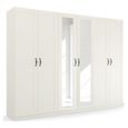 Rauch Cottage 271cm 6 Door Mirror Wardrobe - Alpine White