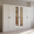 Rauch Cottage 271cm 6 Door Mirror Wardrobe - Alpine White