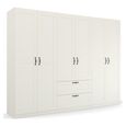 Rauch Cottage 271cm 6 Door Wardrobe with Drawers - Alpine White