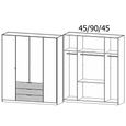 Rauch Davoa 181cm 4 Door Wardrobe - Alpine White and Artisan Oak