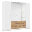 Rauch Davoa 226cm 5 Door Combi Wardrobe - Alpine White and Artisan Oak