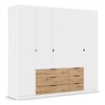 Rauch Davoa 226cm 5 Door Wardrobe - Alpine White and Artisan Oak
