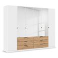 Rauch Davoa 271cm 6 Door Combi Wardrobe - Alpine White and Artisan Oak