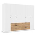 Rauch Davoa 271cm 6 Door Wardrobe - Alpine White and Artisan Oak