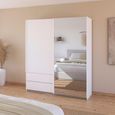 Rauch Elara 181cm 2 Door Combi Sliding Wardrobe - Alpine White