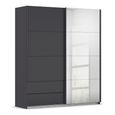Rauch Elara 181cm 2 Door Combi Sliding Wardrobe - Metallic Dark Grey