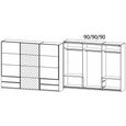 Rauch Elara 271cm 3 Door Combi Sliding Wardrobe - Alpine White