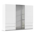 Rauch Elara 271cm 3 Door Combi Sliding Wardrobe - Alpine White and Grey Mirror