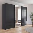 Rauch Elara 271cm 3 Door Combi Sliding Wardrobe - Metallic Dark Grey